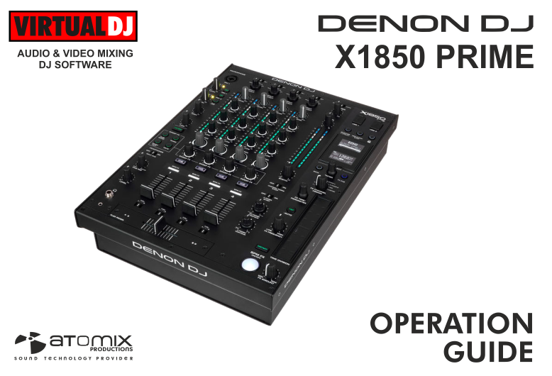 VirtualDJ Hardware Manuals Denon DJ X1850