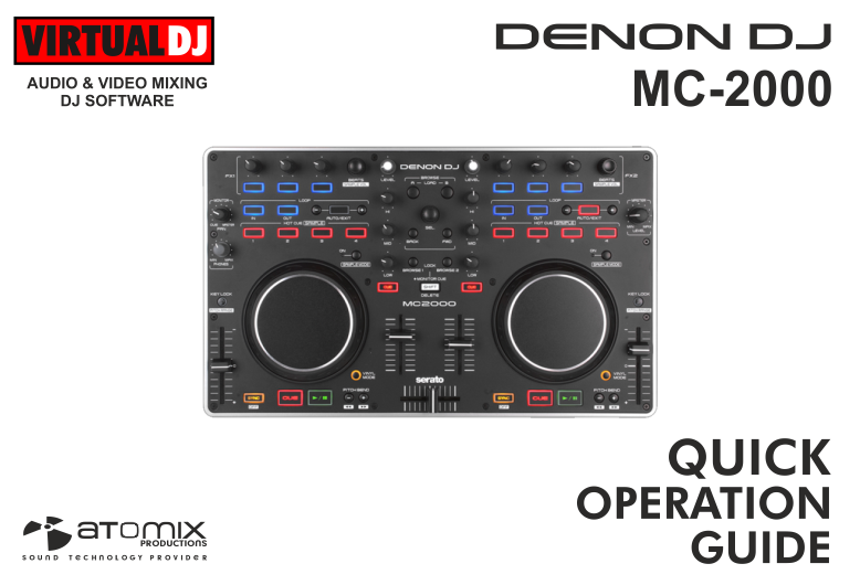 VirtualDJ - Hardware Manuals - Denon DJ - MC-2000