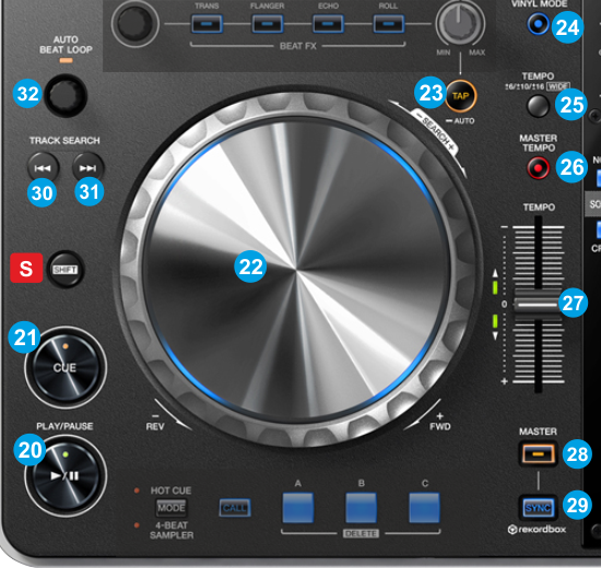 VirtualDJ - Hardware Manuals - Pioneer DJ - XDJ-R1 - Layout - Deck VirtualDJ - Hardware Manuals - Pioneer DJ - XDJ-R1 - Layout - Deck