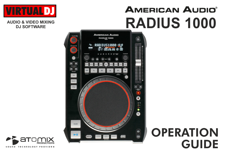 VirtualDJ - Hardware Manuals - American Audio - Radius 1000