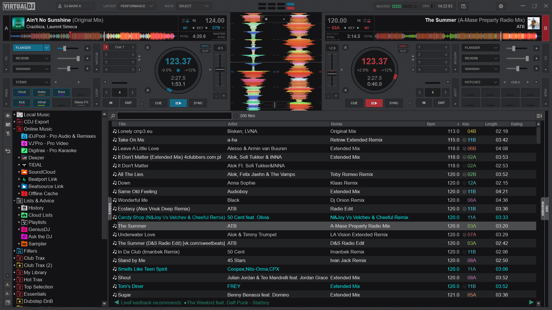 07 Vertical waveforms - Atomix VirtualDJ Pro 2022 Infinity v8.5.7131 Multilenguaje (Incl. Español), Mezclador de Música Profesional. Full (Incl. Activador)