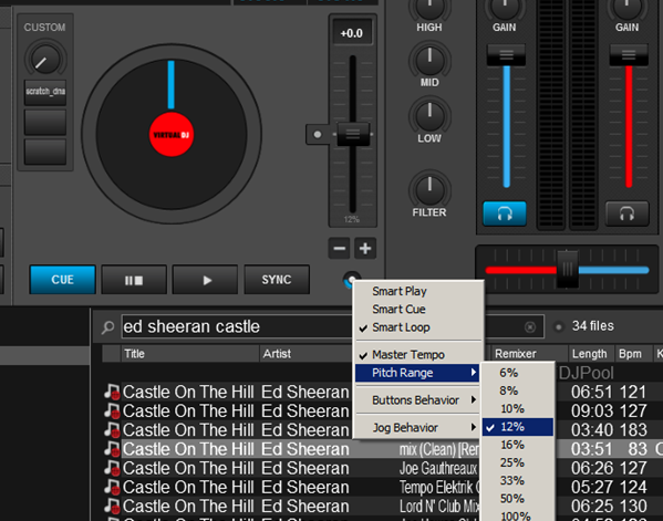virtual dj auto sync
