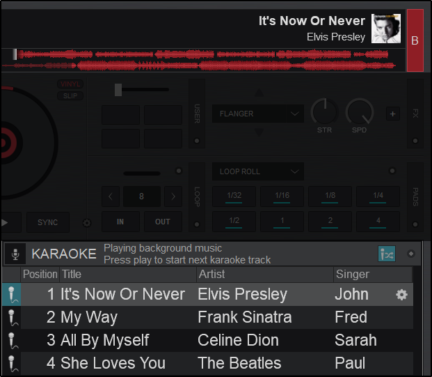 VirtualDJ - User Manual - Interface - Browser - SideView - Karaoke